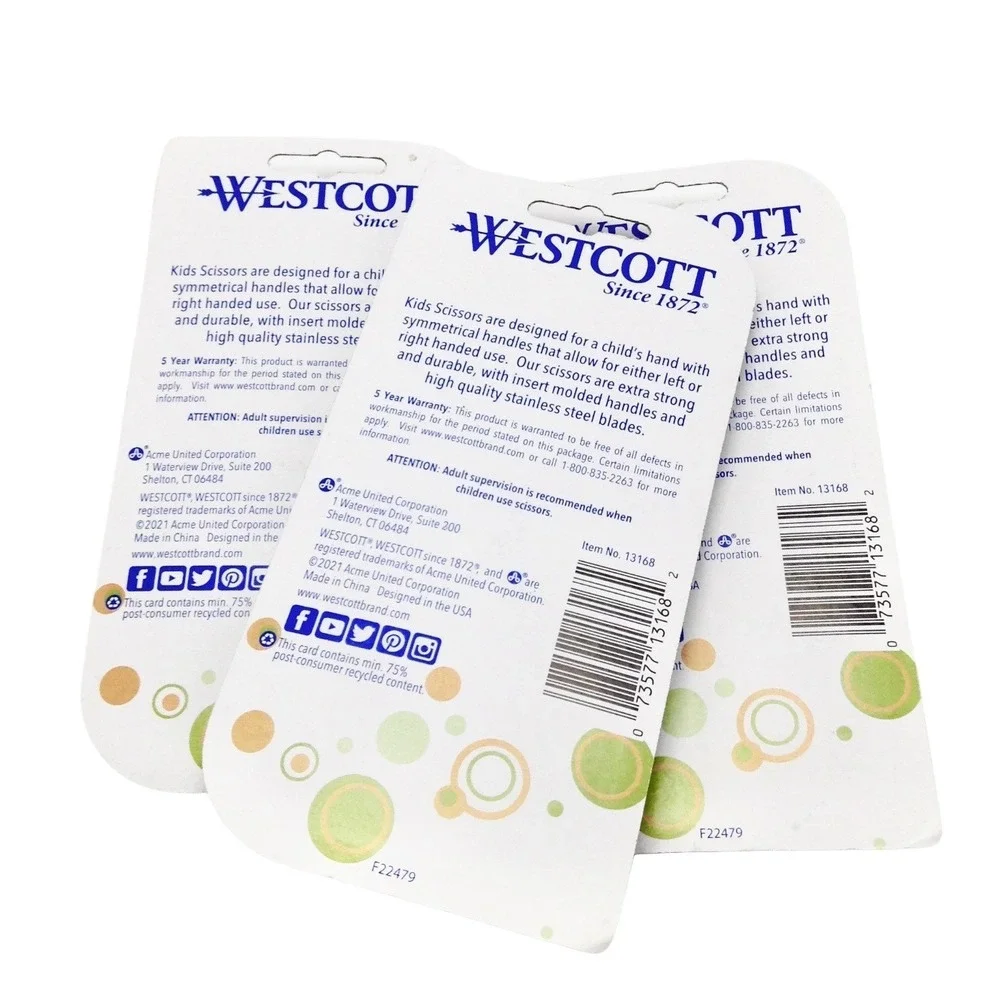 Westcott Kids Scissors 2-Pack Blunt Tip Left/Right Handed Durable Steel (3 Sets)